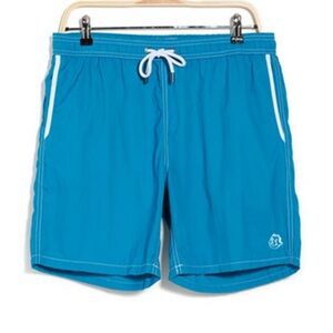 NWT Mr.Swim Solid Board Swim Trunks Yale Blue sz M